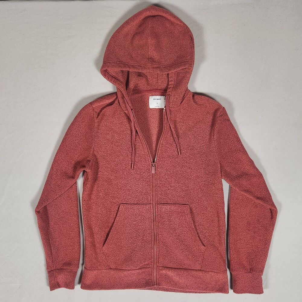 Old Navy Sherpa Fleece Hoodie Full Zip Carmine Women’s Medium